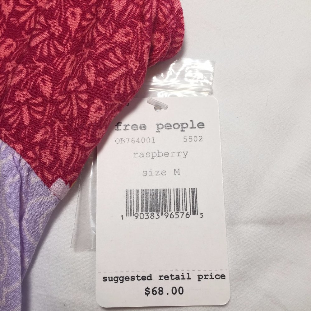 Free People Raspberry Flowy Tank Top - Picture 2 of 3